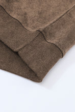 Load image into Gallery viewer, Brown Plain Drop Shoulder Crew Neck Pullover Sweatshirt