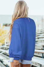 Load image into Gallery viewer, Dark Blue Oversize Drop Shoulder Reversible Mock Neck Sweatshirt