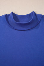 Load image into Gallery viewer, Dark Blue Oversize Drop Shoulder Reversible Mock Neck Sweatshirt
