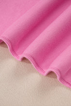 Load image into Gallery viewer, Bright Pink Oversize Drop Shoulder Reversible Mock Neck Sweatshirt