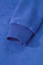 Load image into Gallery viewer, Dark Blue Oversize Drop Shoulder Reversible Mock Neck Sweatshirt