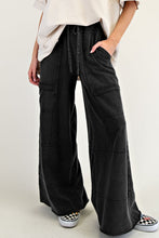 Load image into Gallery viewer, Bonbon Mineral Wash Exposed Seam Wide Leg Cargo Pants
