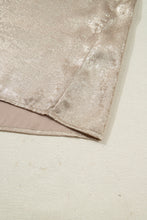 Load image into Gallery viewer, Apricot Plus Size Metallic Long Flounce Sleeve Blouse
