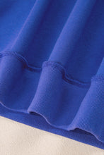 Load image into Gallery viewer, Dark Blue Oversize Drop Shoulder Reversible Mock Neck Sweatshirt
