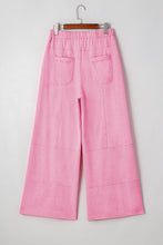 Load image into Gallery viewer, Bonbon Mineral Wash Exposed Seam Wide Leg Cargo Pants
