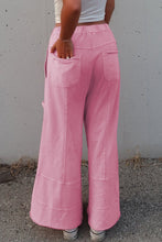 Load image into Gallery viewer, Bonbon Mineral Wash Exposed Seam Wide Leg Cargo Pants
