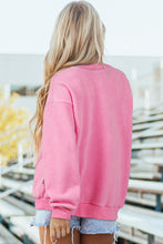 Load image into Gallery viewer, Bright Pink Oversize Drop Shoulder Reversible Mock Neck Sweatshirt
