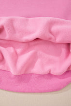 Load image into Gallery viewer, Bright Pink Oversize Drop Shoulder Reversible Mock Neck Sweatshirt
