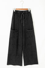Load image into Gallery viewer, Bonbon Mineral Wash Exposed Seam Wide Leg Cargo Pants

