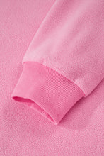 Load image into Gallery viewer, Bright Pink Oversize Drop Shoulder Reversible Mock Neck Sweatshirt
