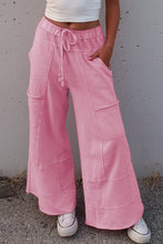 Load image into Gallery viewer, Bonbon Mineral Wash Exposed Seam Wide Leg Cargo Pants
