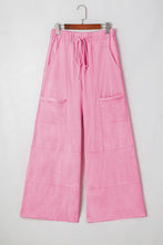 Load image into Gallery viewer, Bonbon Mineral Wash Exposed Seam Wide Leg Cargo Pants
