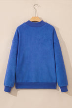 Load image into Gallery viewer, Dark Blue Oversize Drop Shoulder Reversible Mock Neck Sweatshirt
