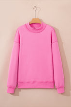 Load image into Gallery viewer, Bright Pink Oversize Drop Shoulder Reversible Mock Neck Sweatshirt
