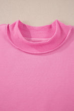 Load image into Gallery viewer, Bright Pink Oversize Drop Shoulder Reversible Mock Neck Sweatshirt
