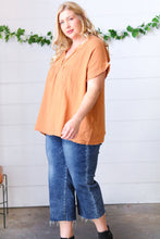 Load image into Gallery viewer, Butter Cotton Banded V Neck Frayed Pocketed Top
