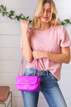 Load image into Gallery viewer, Orchid Rectangular Quilted Chain Strap Clasp Bag
